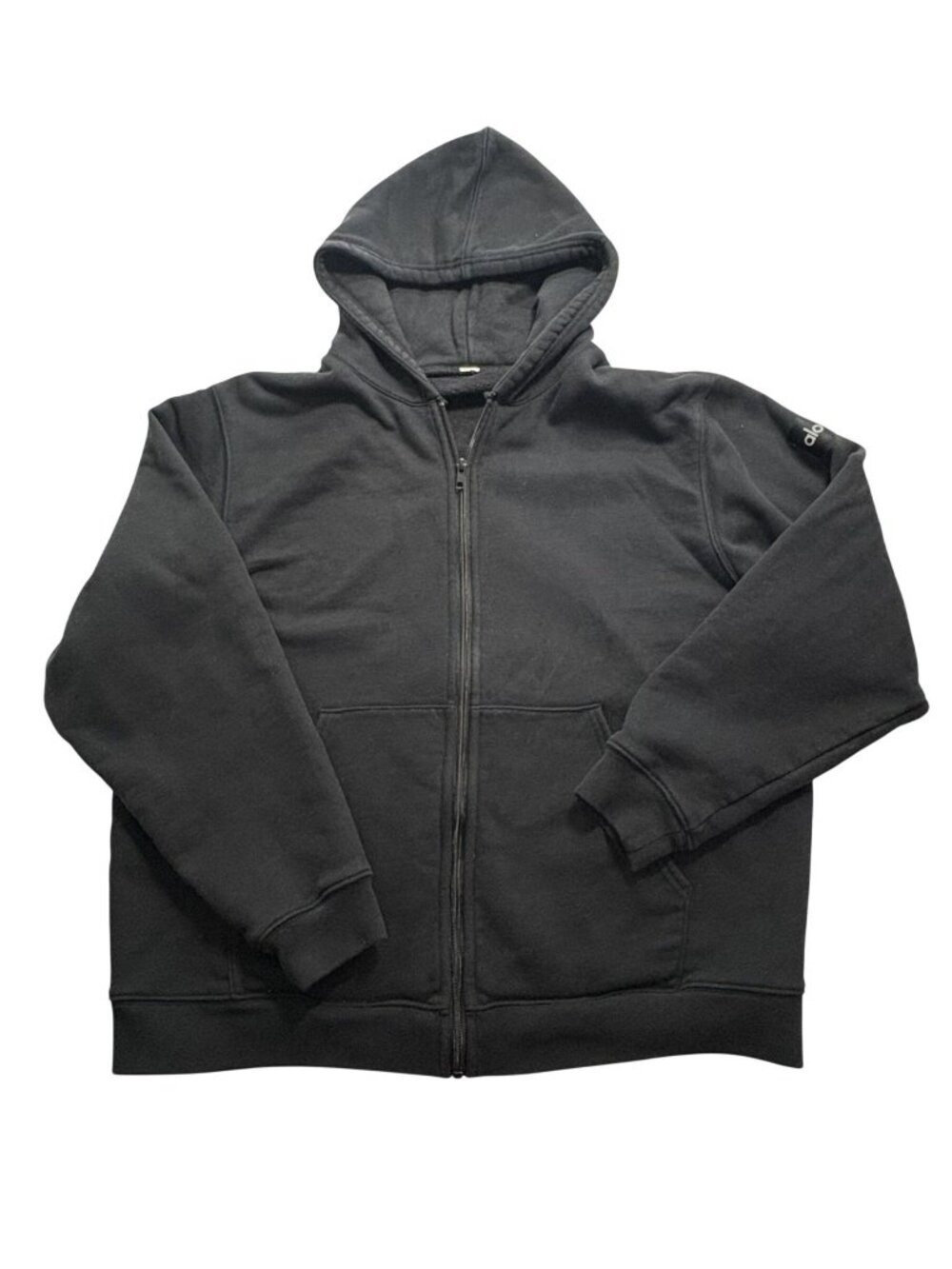 ALO Yoga Renown Heavyweight Full Zip Hoodie in Black